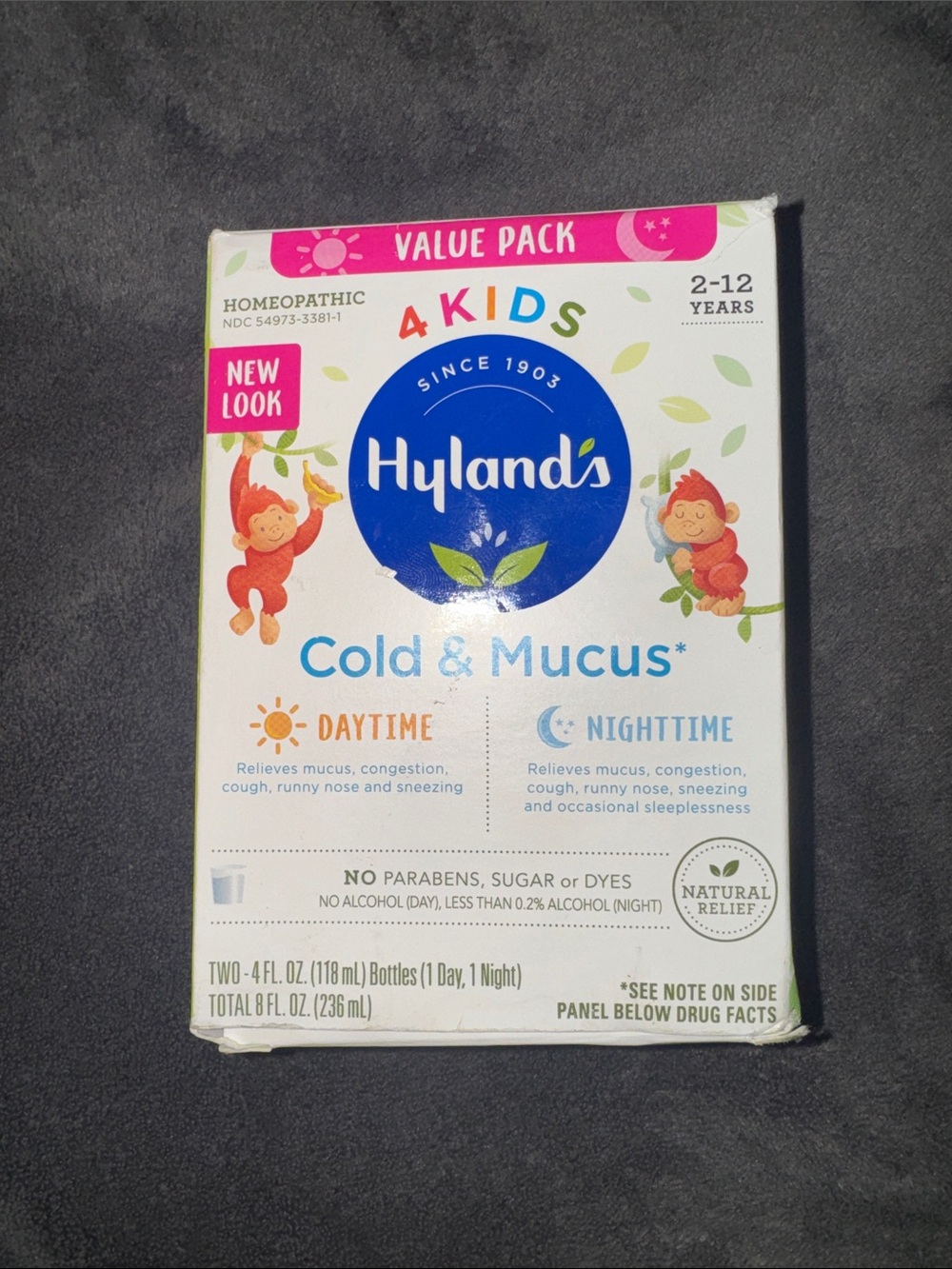 Hyland's 4Kids Cold & Mucus Daytime + Nighttime Value Pack - New!